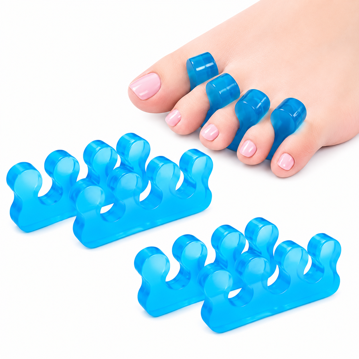 پد ۴ حلقه سیلیکونی آقای پا مدل ToeGuard | محافظ انگشتان پا و کاهش فشار و اصطکاک بسته ۲ عددی